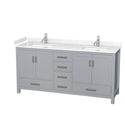 Sheffield 72" Double Bathroom Vanity Set