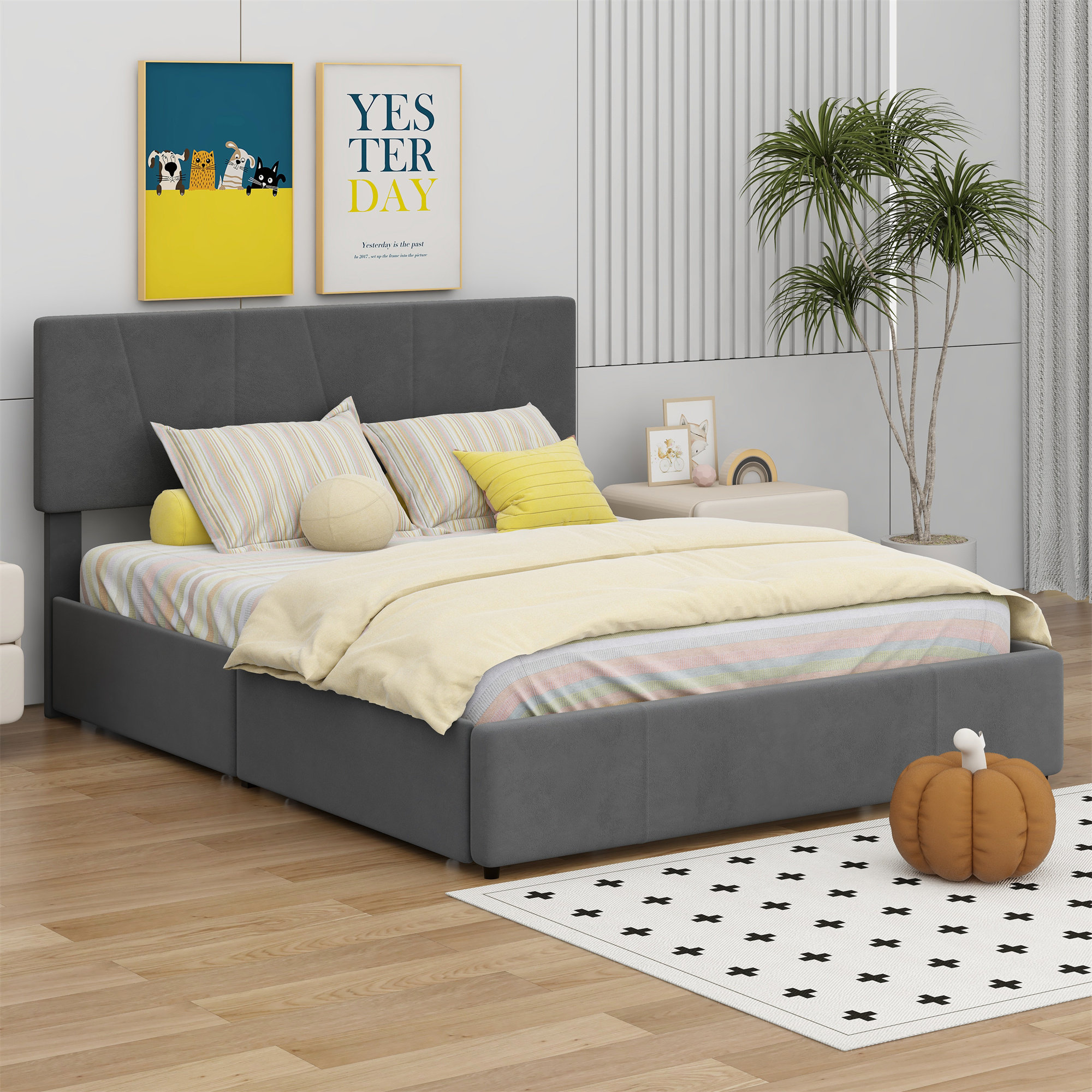 Latitude Run® Gennelle Upholstered Panel Storage Bed | Wayfair
