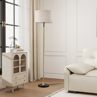 Lampe sur pied dorée traditionnelle