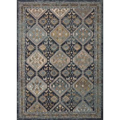 Tapis bleu Avan Southwestern