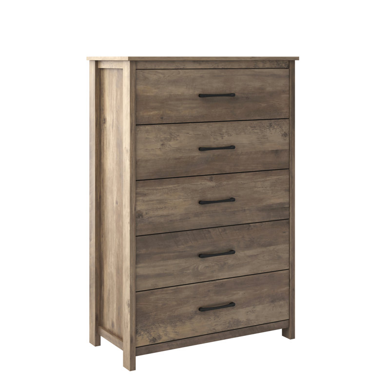 Commode 5 tiroirs Wilder, Chêne noueux