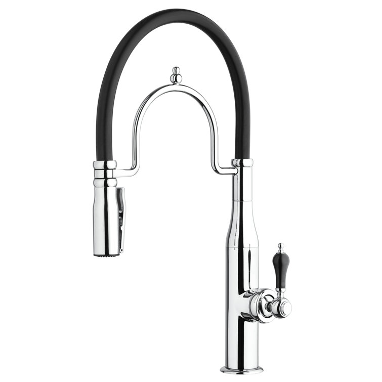 Botticelli Single Handle Pull Out Faucet with Silicon Spout and Sprayer