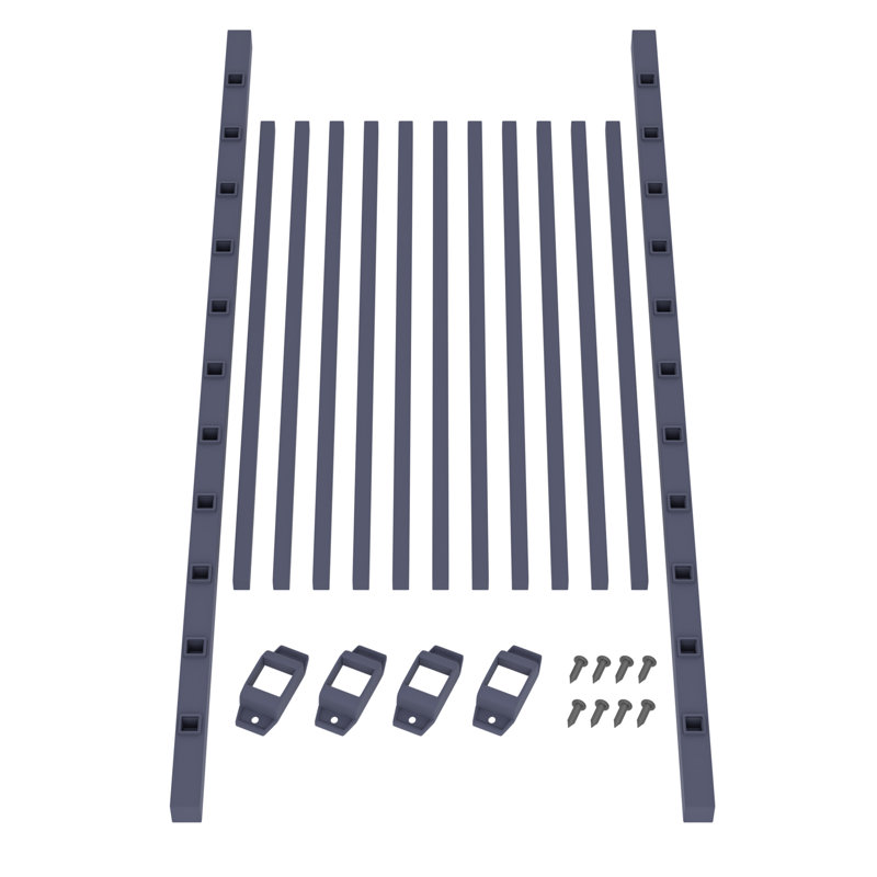 Matte Black Metal Handrail Kit for Porch and Deck