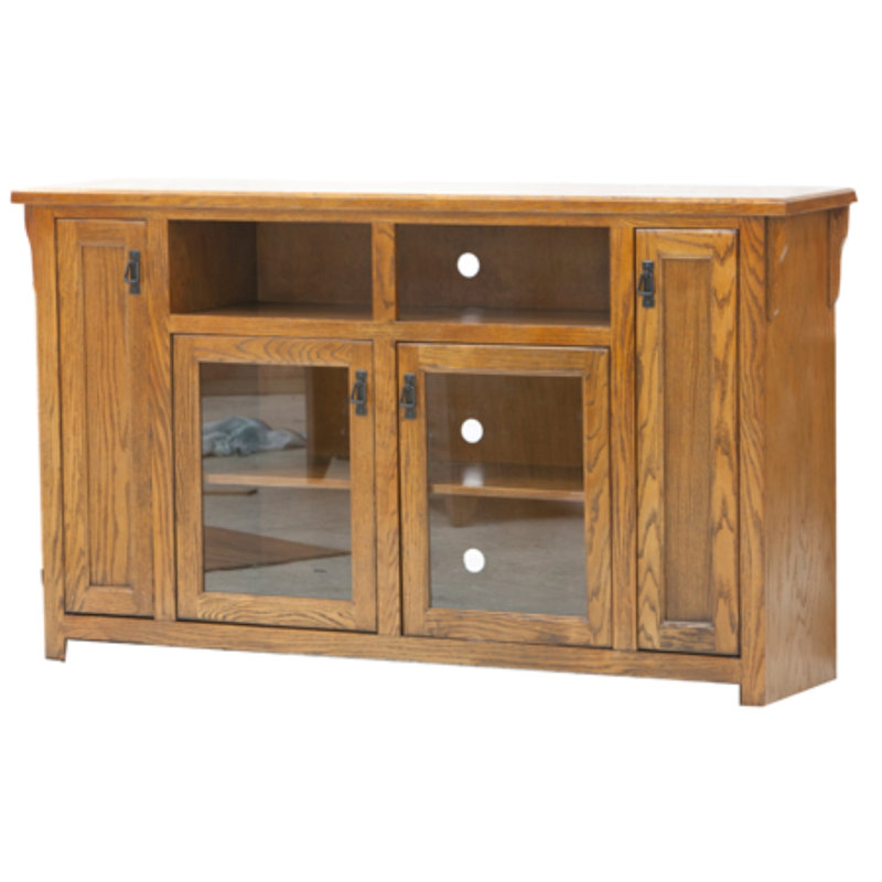 Gus Unfinished TV Stand for TVs up to 78", Dark Oak