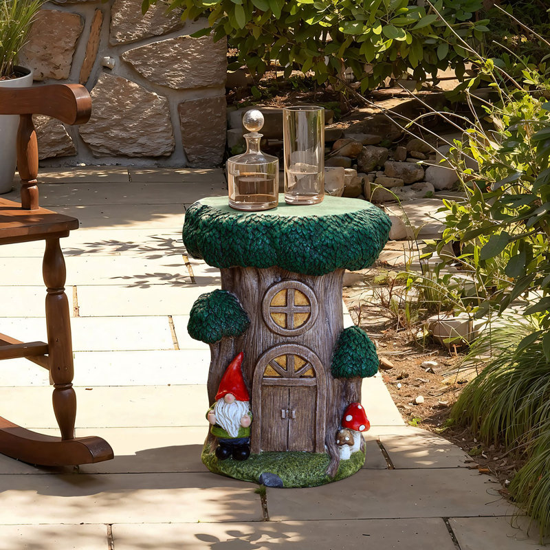 Table d'appoint intérieure / extérieure Gnome Tree Stump MgO