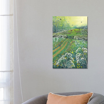 The Gate To May Meadow by Jo Grundy - Wrapped Canvas Gallery-Wrapped Canvas Giclée
