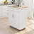 Kitchen Island With Drawer, Adjustable Shelves, Solid Construction & Towel Holder Lockable Wheels, Board, Double Doors, Rack-1090539475