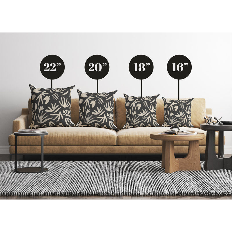 Housse de coussin en polyester Ruth, H 18 po x l 18 po
