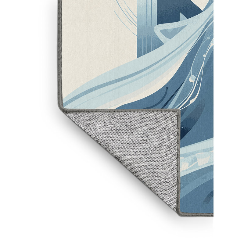 Tapis brun lavande lavable à la machine Flemington, 8x12