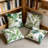 4-Pack Green Botanical Decorative Throw Pillow Cover For Home Sofa, Sofabed, Bed - 18*18 Inch Modern Rainforest Style Pattern Polyester Throw Pillow Cover (Filler Not Included)-122812620