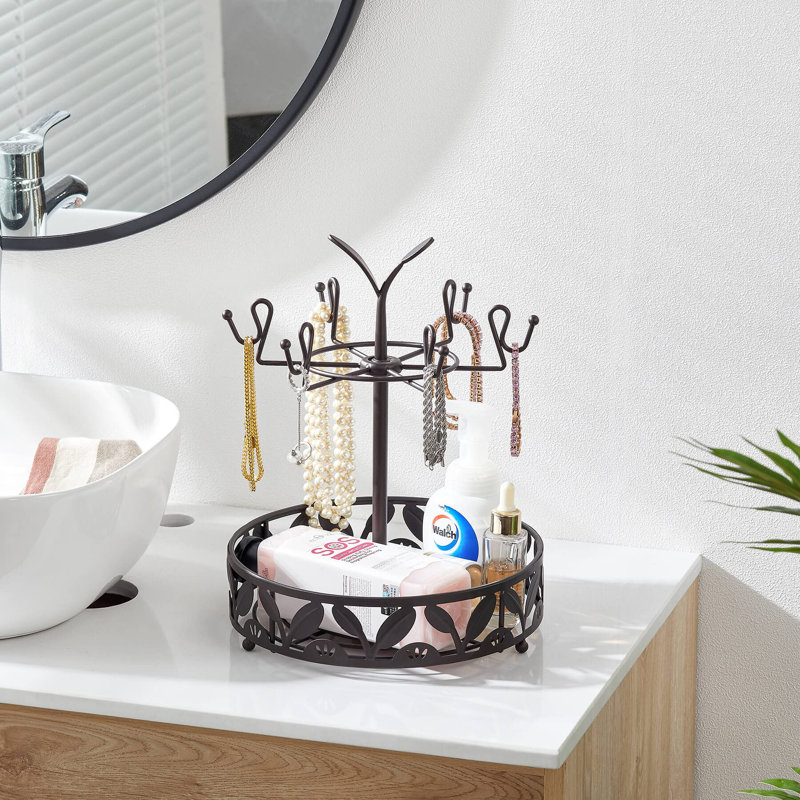 Mug Tree Countertop, Rotatable Mug Holder Stand, Coffee Pod Holder With Mug Rack, Coffee Mug Rack With 6 Hooks For Coffee Bar Counter Cabinets And Kitchen Organizer
