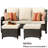 Gretna Premium All-Weather Wicker 3 - Person Patio Conversation Set with Cushions-318512089