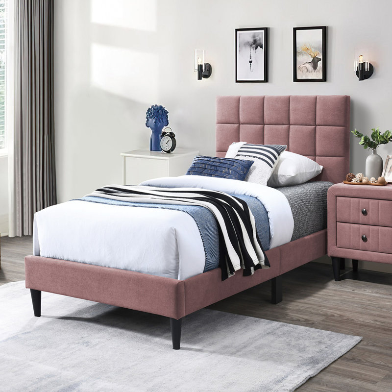 Lit 1pc Biscuit capitonné tête de lit réglable pieds de support de chambre à coucher, Simple
