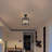 4-Light Black Crystal Semi-Flush Mount Ceiling Light