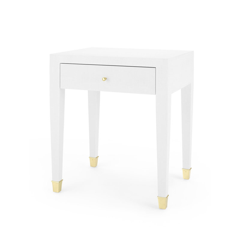 Claudette End Table, White