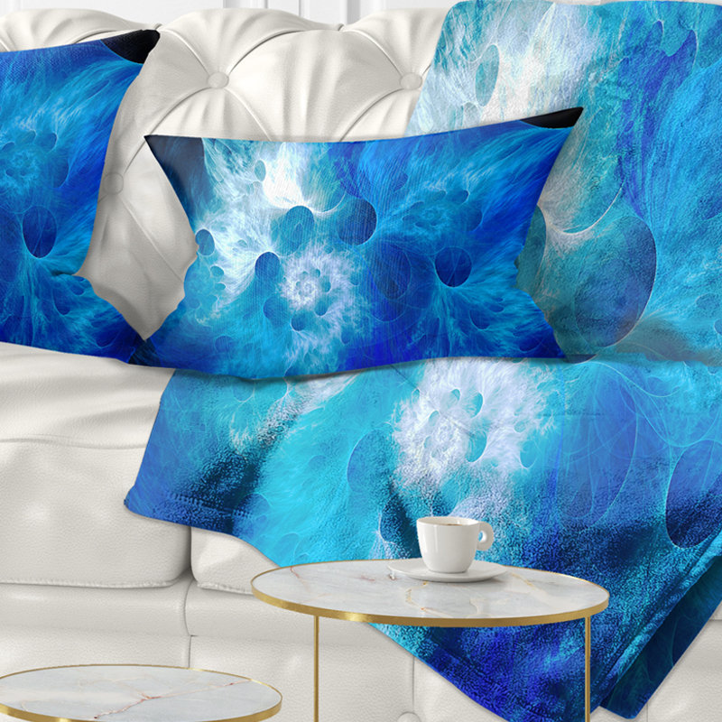 Coussin lombaire en fumée floral fractal