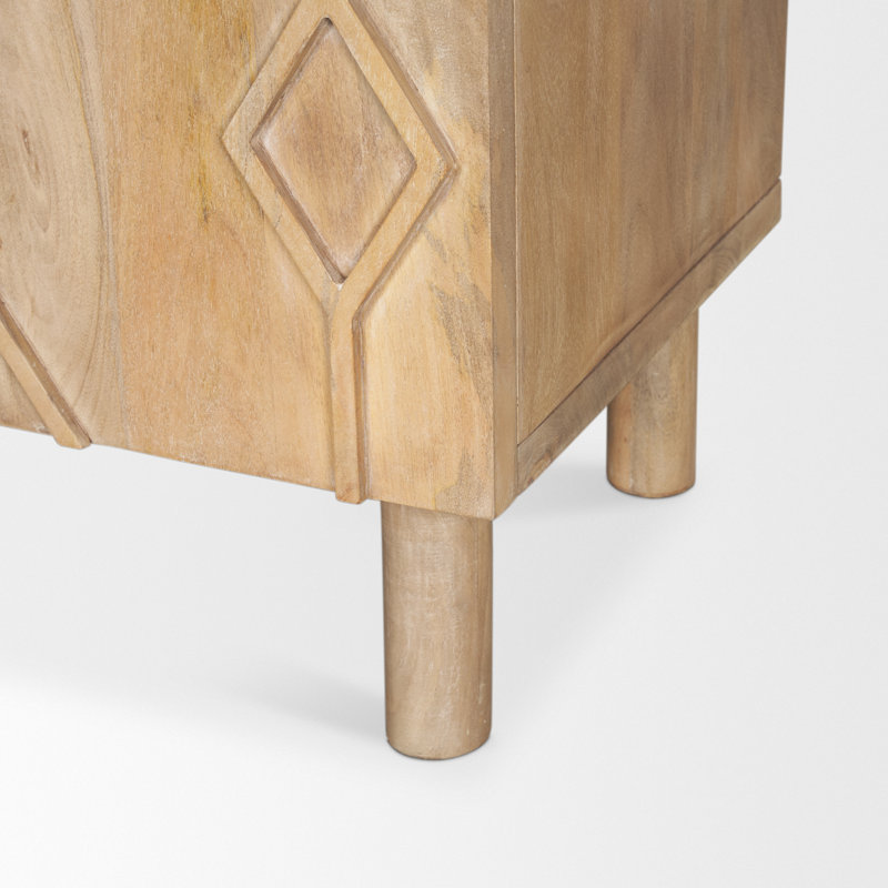 Atilus 71'' Solid Wood Sideboard, Light Brown