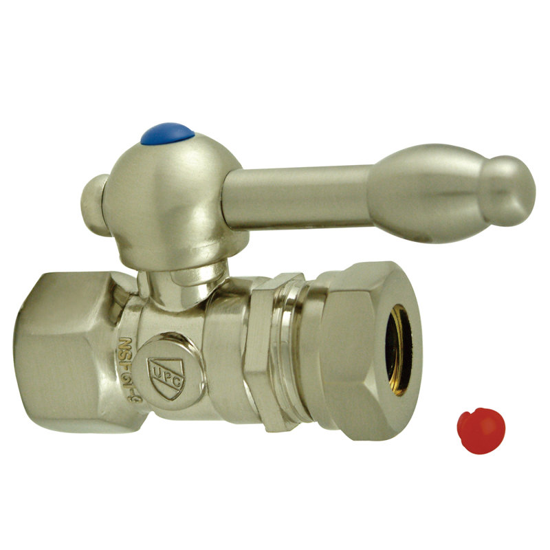 Soupape d'arrêt droite 1/2 "Kingston, Laiton poli