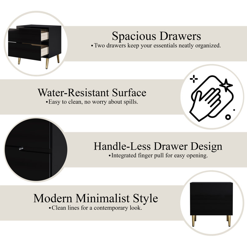 NIGHTSTAND IN GREY, Grey