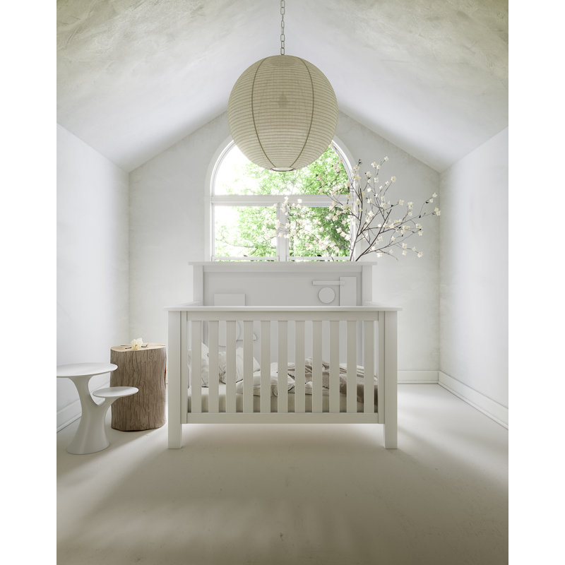Milk Street Baby "Just White" Geometric Convertible Crib