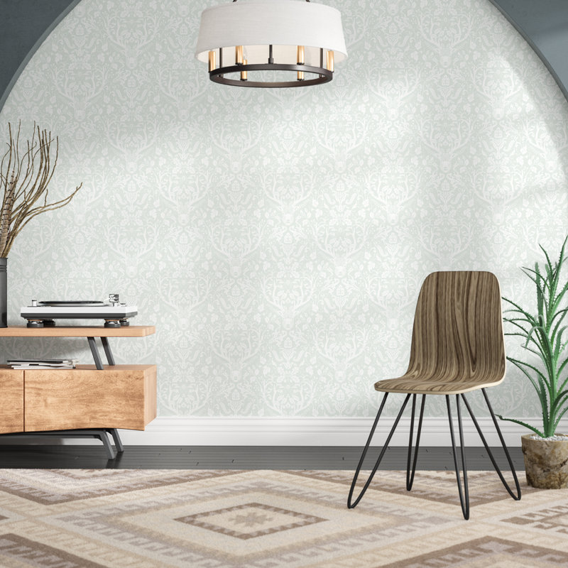 Rouleau de papier peint lisse Whitehurst, Gris