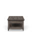 Table à plateau relevable rustique gris avec tablette de rangement - bois massif + cocktail charmant