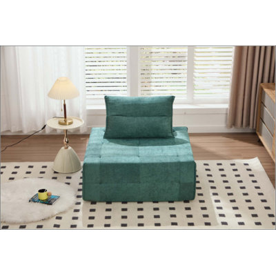 Canapé modulaire à assise profonde avec dossier réglable - canapé compressible en chenille de 39,37 po pour le salon, la chambre à coucher et le salon (1 pièce)