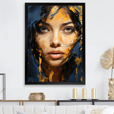«Blue Indigo Iman Portrait I - Woman», impressions d'art mural_105778
