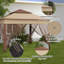 Pavillon de jardin extérieur en métal avec filet amovible