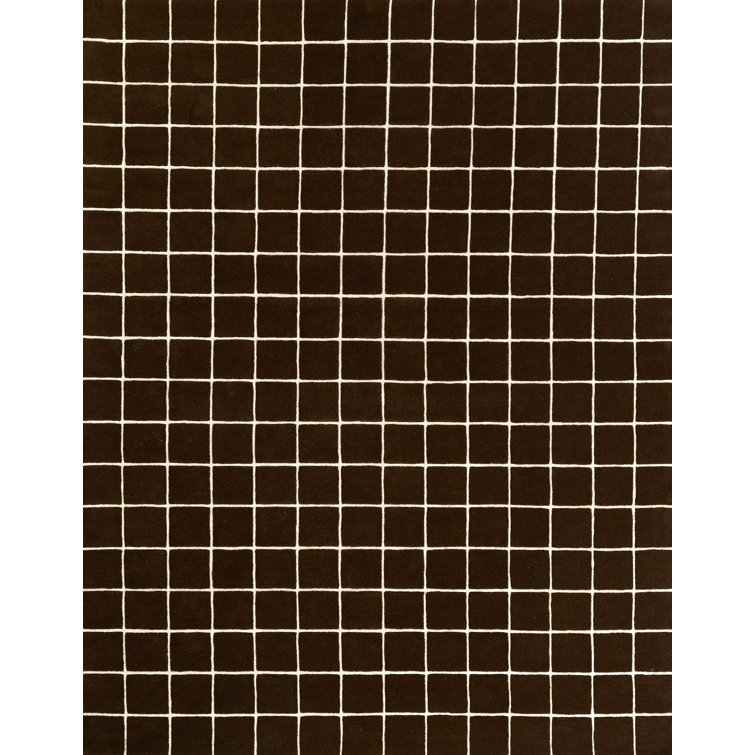 Tapis brun en laine touffeté à la main Montara Form