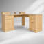 Bureau d'ordinateur moderne en forme de L de 150 cm (59 pouces) avec poste de recharge, armoire de rangement et support pour écran - Bureau pour ordinateur de bureau à domicile-134044183