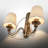 Elegant Curved Wall Sconce With Fabric Shades