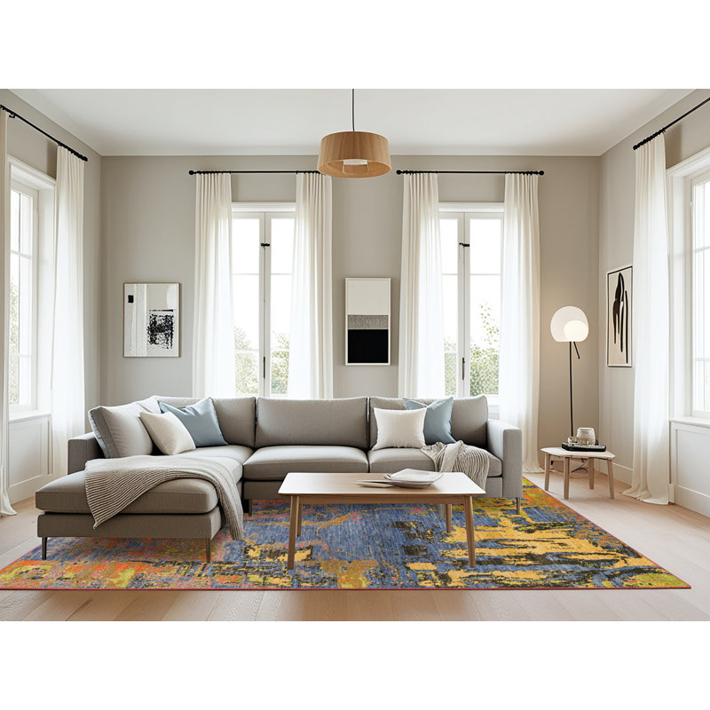 Tapis abstrait moderne 5335, Rectangle 8 pi x 10 pi