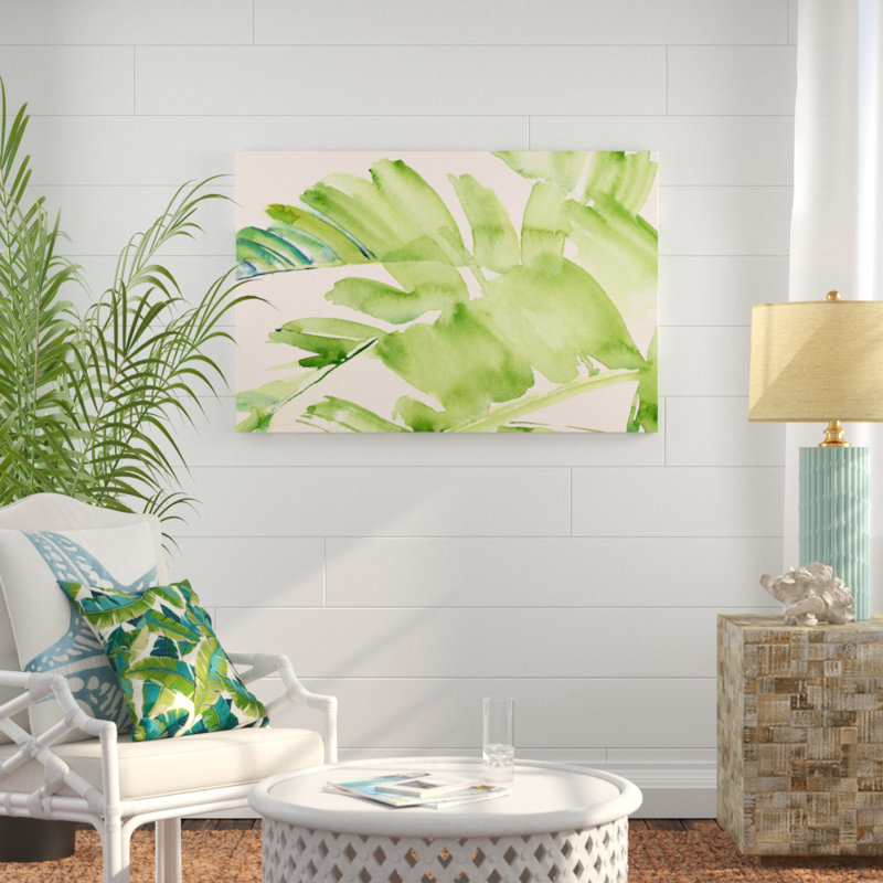 Peachy Palms II by Jennifer Paxton Parker - Painting, 81cm H x 122cm W, Wrapped Canvas