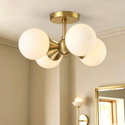 Stauton Bonyu Modern Glass Bubble Flush Mount