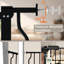 Barrière de sécurité extra large à fermeture automatique - montée sur pression, réglable de 52,8 po à 62,2 po - noire pour portes / escaliers, à l'épreuve des bébés et des animaux de compagnie-106668214-106668220