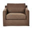 Hampton Slipcovered Swivel Armchair-89919283