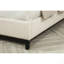 Lit plateforme tapissier avec tête de lit capitonnée à profil roulé, design moderne pour chambres élégantes