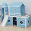 Lit superposé pour enfant avec tente coulissante et tour Messerly-1554209652-1554209651