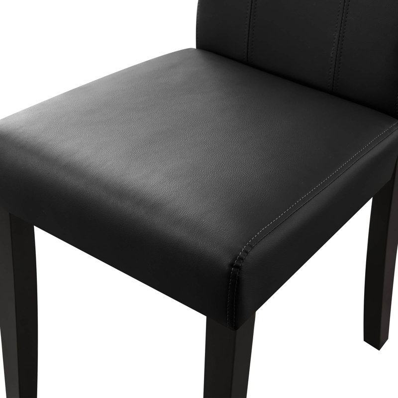 Mitman PU Leather Waterproof Dining Chair, Black, 2