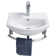 The Renovators Supply Inc. 13.75'' White Vitreous China U-Shaped Bathroom Sink with Overflow