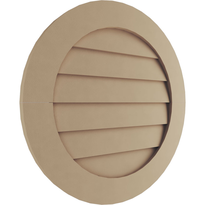 Évent rond en similibois Timberthane, H 1 po x l 15 po x L 15 po, Rustique lisse