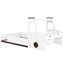 Lit simple pour voiture simple en blanc - Design créatif avec rangement et fonction d'étude convenant à la fenêtre, au rangement, au bureau