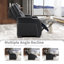 Chaise inclinable de 37 po de style cinéma en similicuir avec éclairage à DEL, porte-gobelets et appui-tête réglable (ensemble de 12)