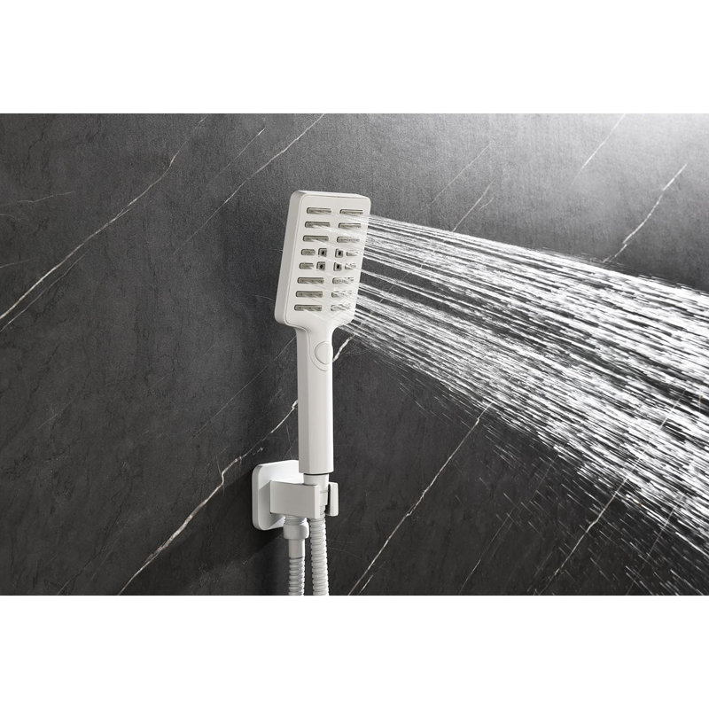 Bathroom Shower System, , Brass Construction, Head, Hand Shower, Slide System With Air Injection Technology For Optimal Flow - Rain Bar, Bodysprays