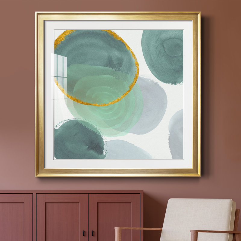 Ontario II - peinture encadrée, Doré, H 26,5 po x l 26,5 po x P 1,5 po