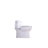 1.28 GPF Tornado Flush One-piece Toilet Elongated,Siphonic Side Press Single Flush,17" ADA Comfort Chair Height Seat,Soft Closing Seat, 1000g MAP Flushing Score Toilet, Gloss White GW-003S