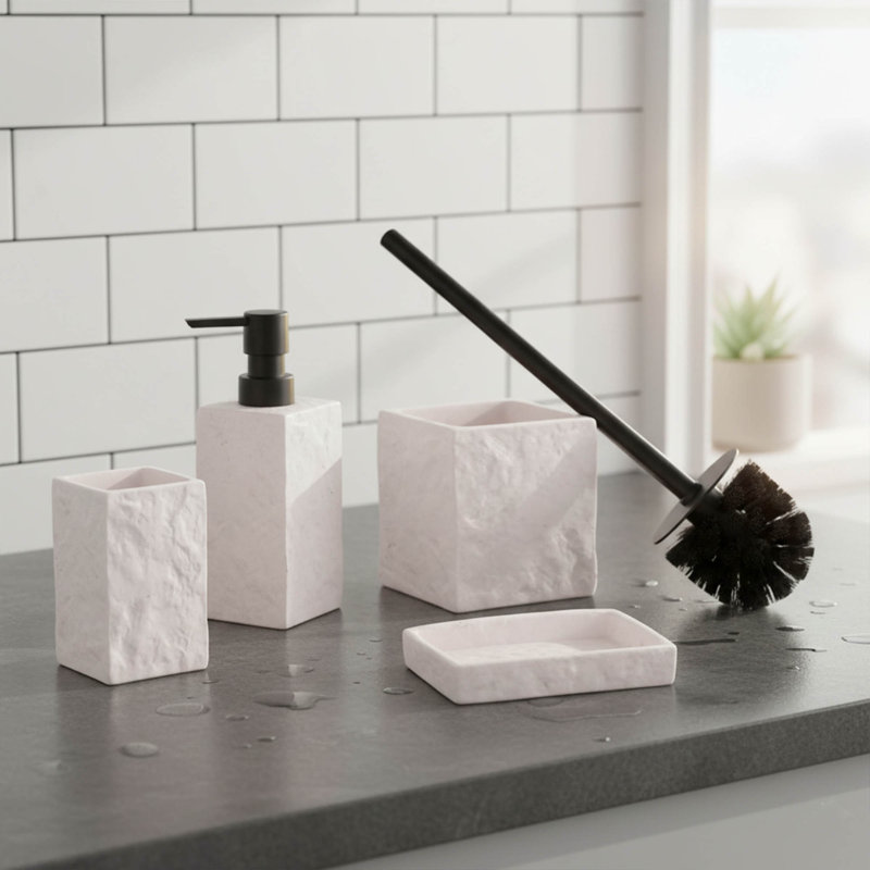 Bathroom Accessory Set, White