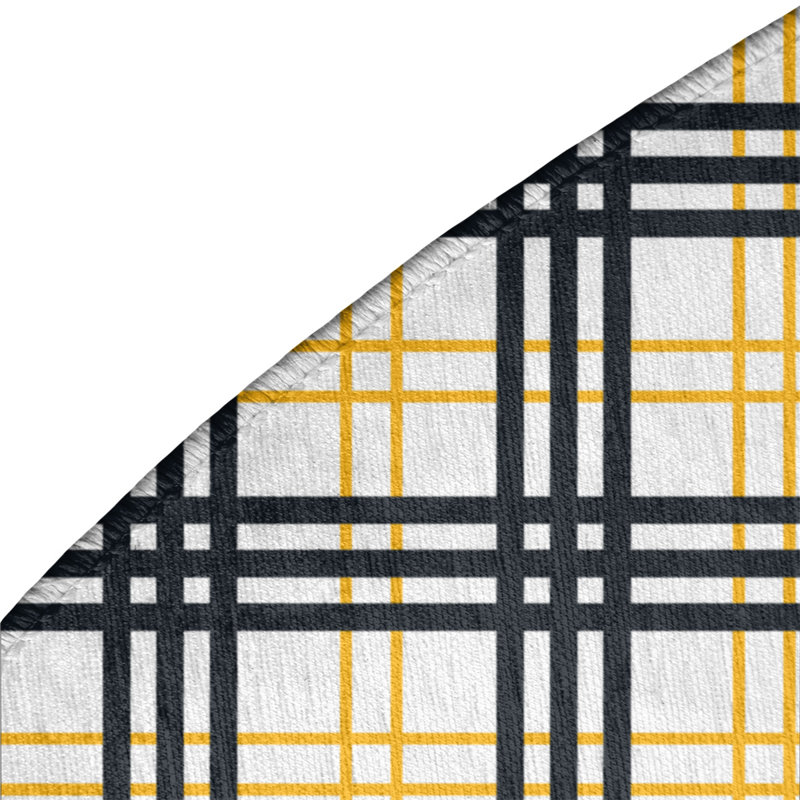 Plaid Indoor Rug, Round 5'