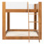 Lit superposé bas avec échelle réversible, lit superposé convertible en bois massif avec garde-corps de sécurité pour plafonds bas-133661432-133661435